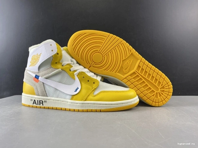 Powder AQ0818-149 x Off-White 1 Jordan Air White NRG Yellow-Cone Dark 1212